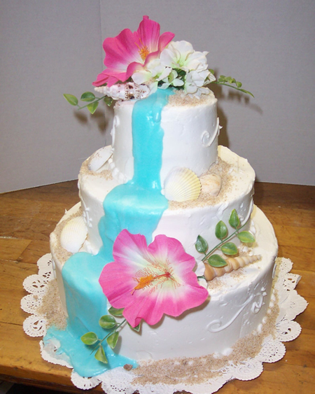 creative tropical wedding cakes